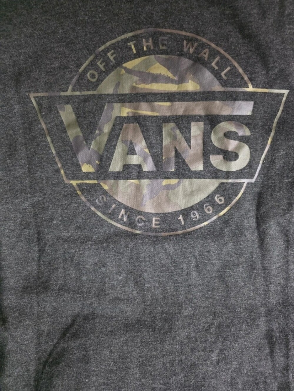 Vans Mens Dark GrayGraphic Camo Print Logo Pullover Hoodie NWOT NEVER WORN! - Picture 4 of 6